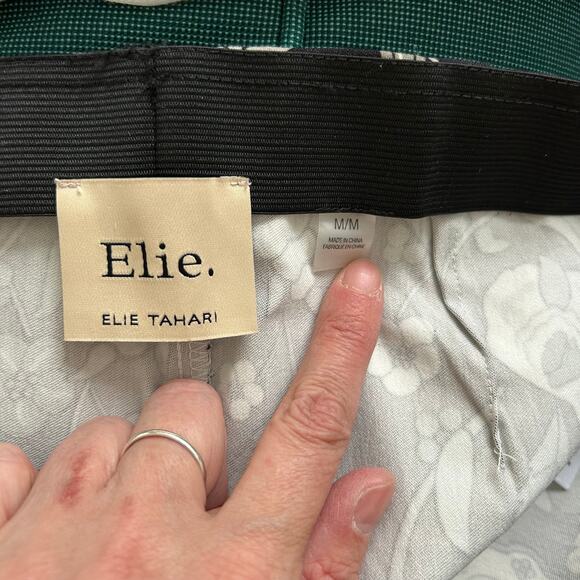 Elie Tahari Women Pull On Stretch Ankle Pants Black Office Holiday Size Medium - Picture 4 of 7